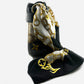 LOUIS VUITTON WHITE MONOGRAM CHARMS LINDA ALLIGATOR TRIM CHAINS BAG