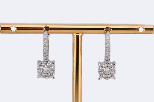 Orecchini a monachella con diamanti 0,67 ct