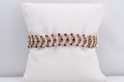 Bracciale con rubini 8,50 ct e diamanti