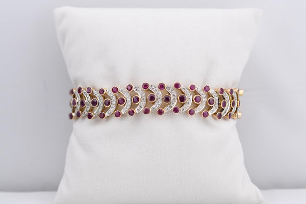 Bracciale con rubini 8,50 ct e diamanti